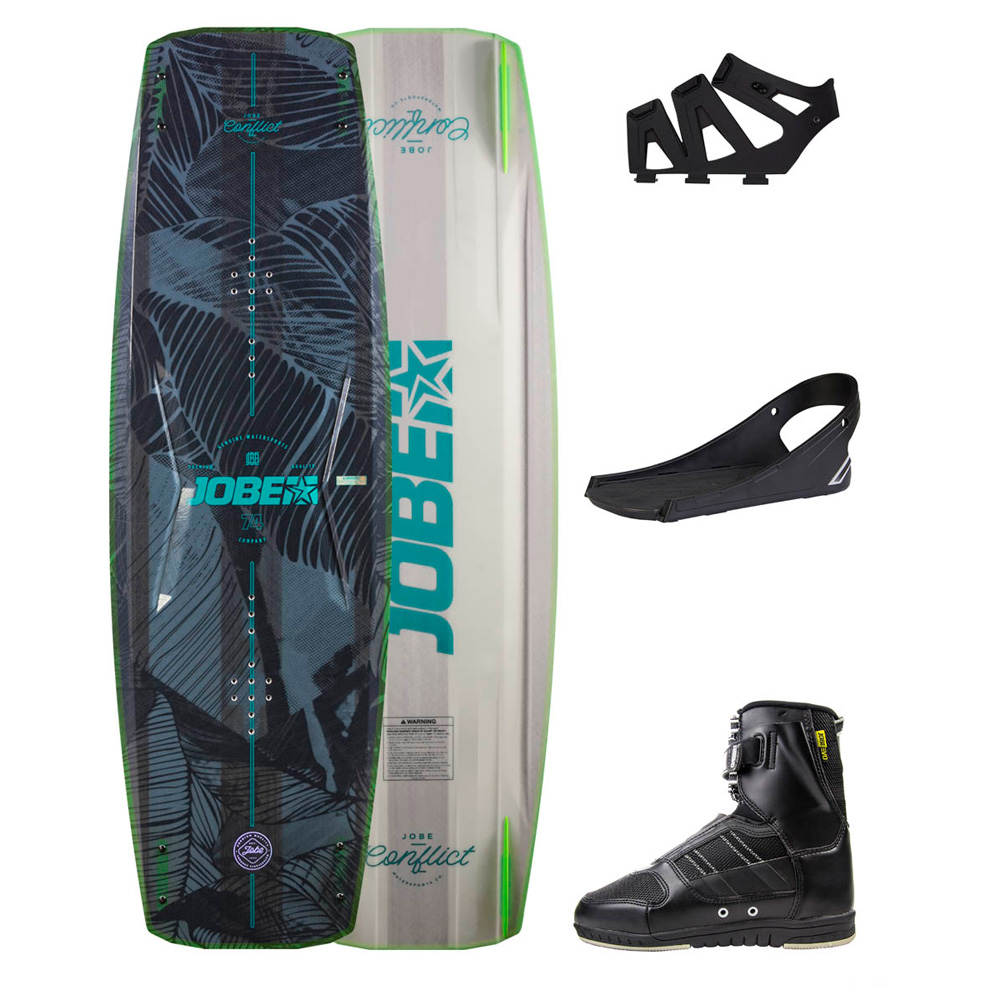 Jobe Conflict wakeboardset 134cm mit Drift wakeboard bindungen
