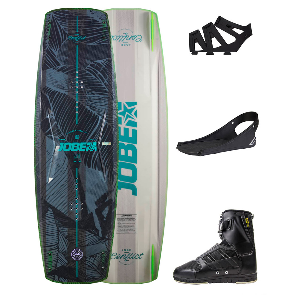 Jobe Conflict wakeboardset 142cm mit Drift wakeboard bindungen
