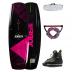 vanity wakeboardpaket damen 136 cm mit host wakeboard bindungen rosa